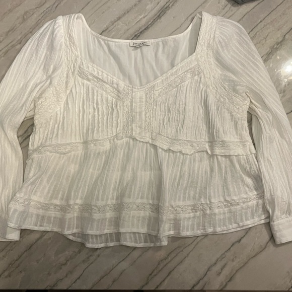American eagle white blouse top - Picture 1 of 3